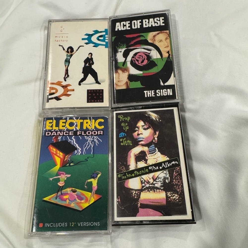 Lot of (4) Vintage 90’s Dance & Pop Audio Cassette Tapes - Picture 1 of 7